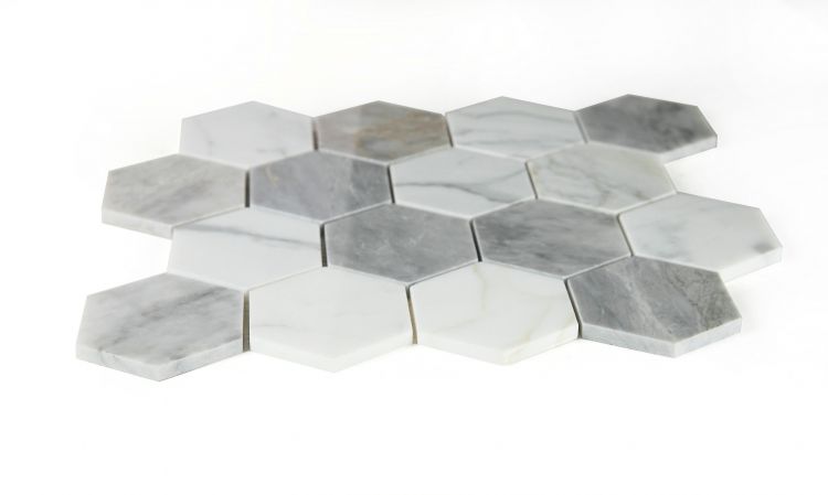 Hexagon City Grey 3 x 3 10.25 x 11.75